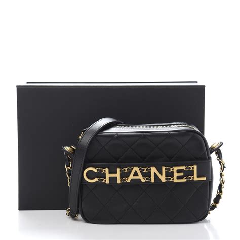 chanel printed canvas camera case|chanel quilted camera bag.